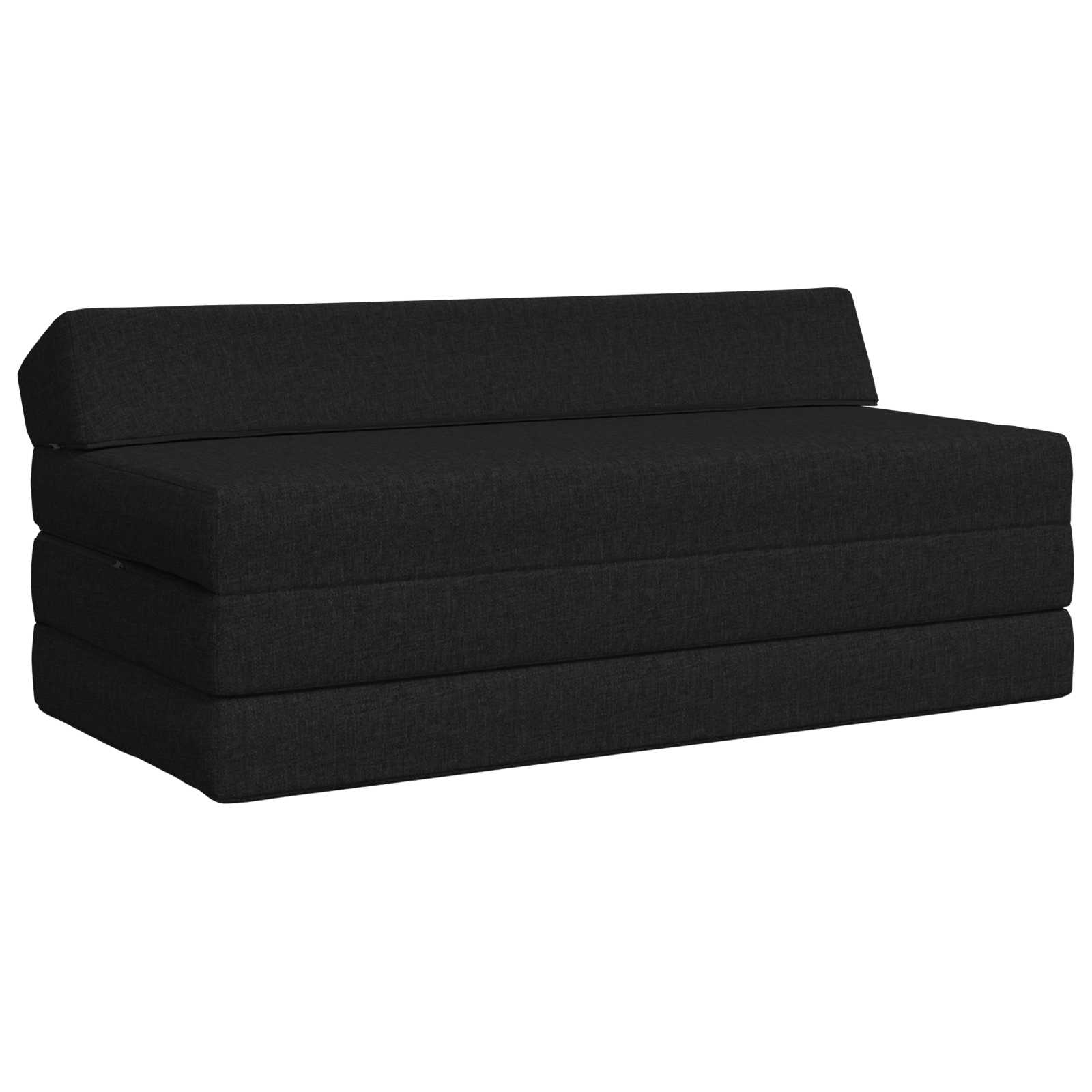 vidaXL Składana Sofa Łóżko Czarny 120 x 60 x 49 cm tkanina