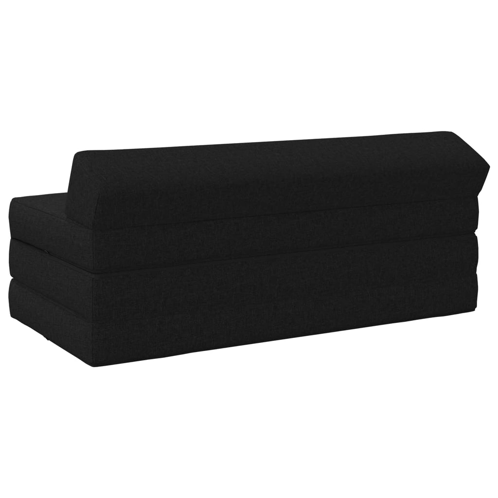 vidaXL Składana Sofa Łóżko Czarny 120 x 60 x 49 cm tkanina