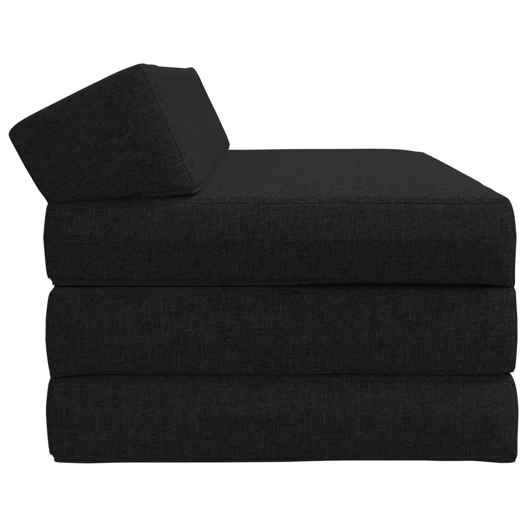 vidaXL Składana Sofa Łóżko Czarny 120 x 60 x 49 cm tkanina