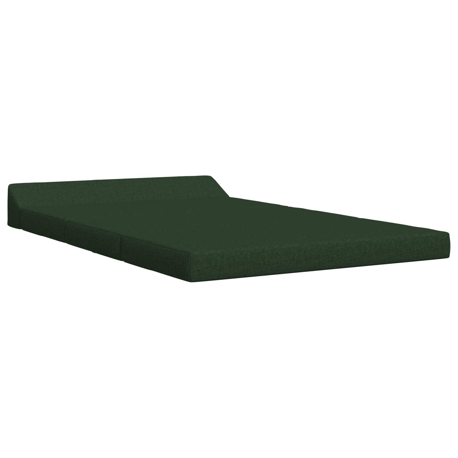 vidaXL Składana Sofa Łóżko Ciemnozielony 120 x 60 x 49 cm tkanina