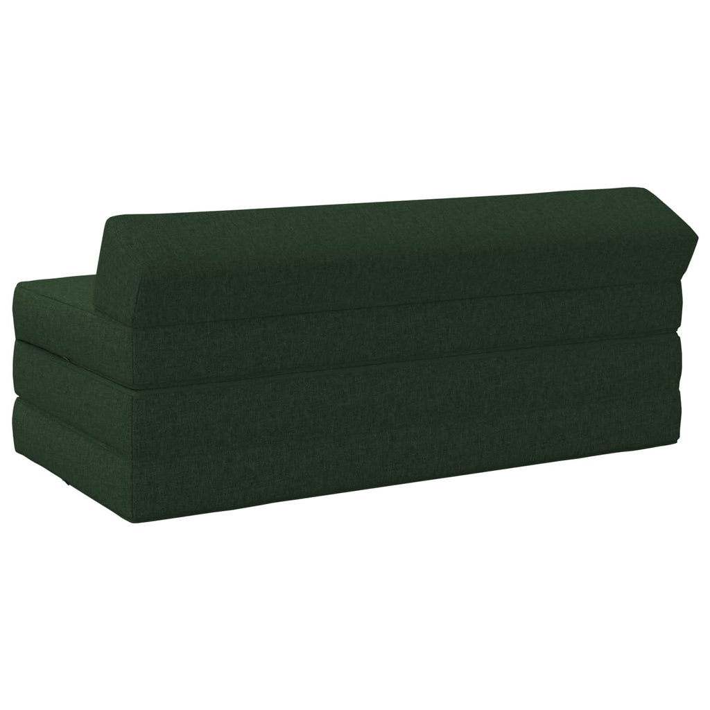 vidaXL Składana Sofa Łóżko Ciemnozielony 120 x 60 x 49 cm tkanina