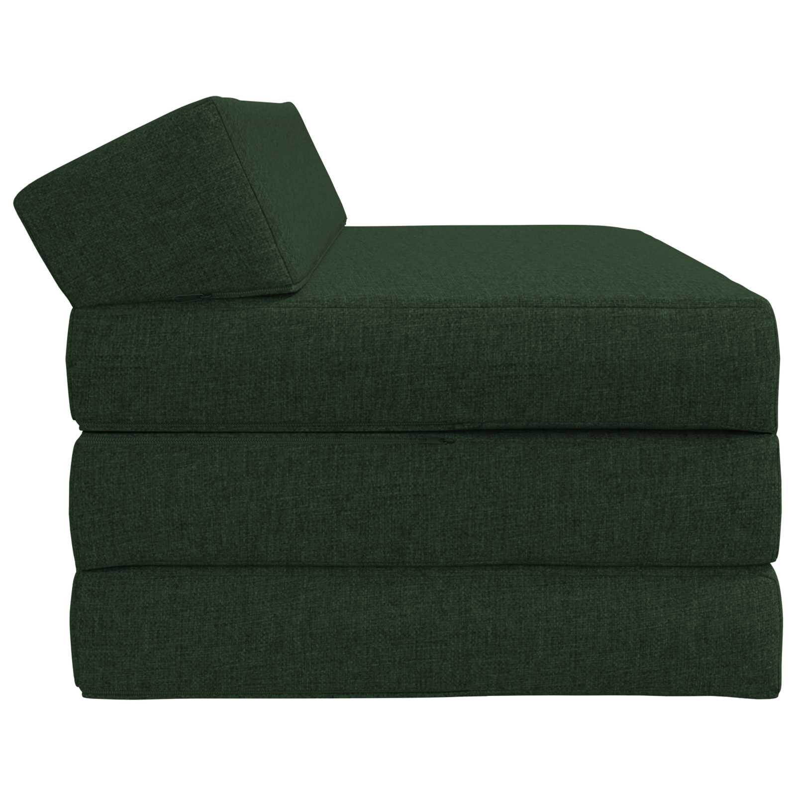 vidaXL Składana Sofa Łóżko Ciemnozielony 120 x 60 x 49 cm tkanina