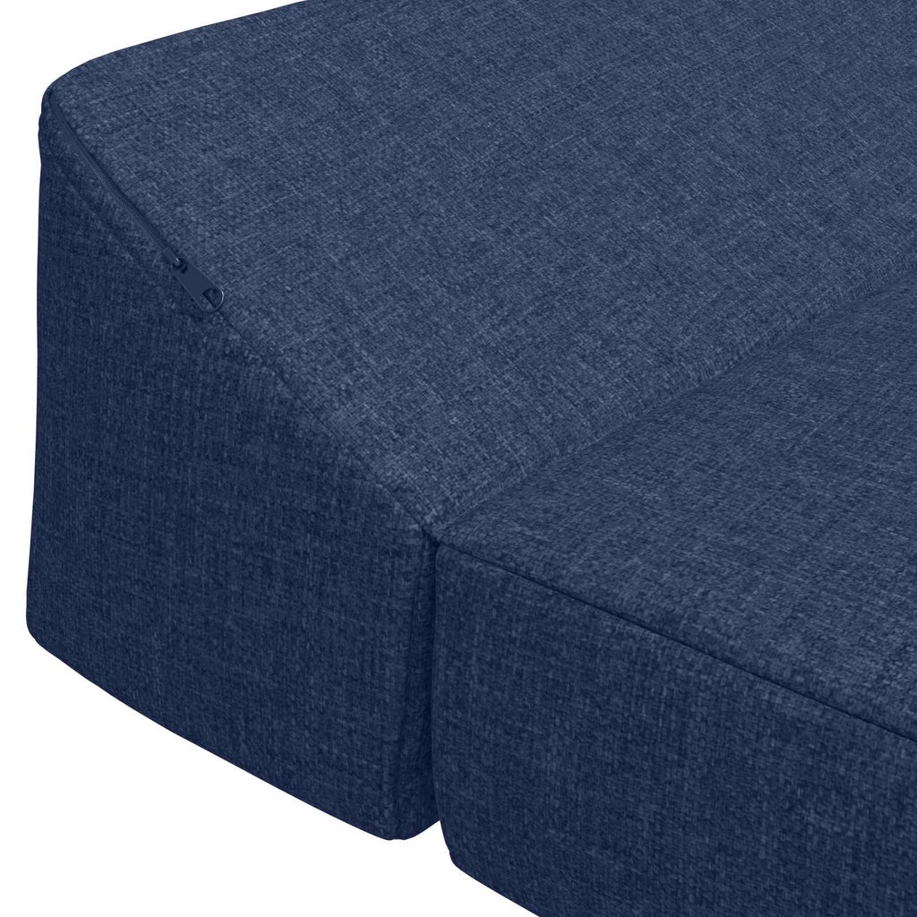 vidaXL Składana Sofa Łóżko niebieski 120 x 60 x 49 cm tkanina