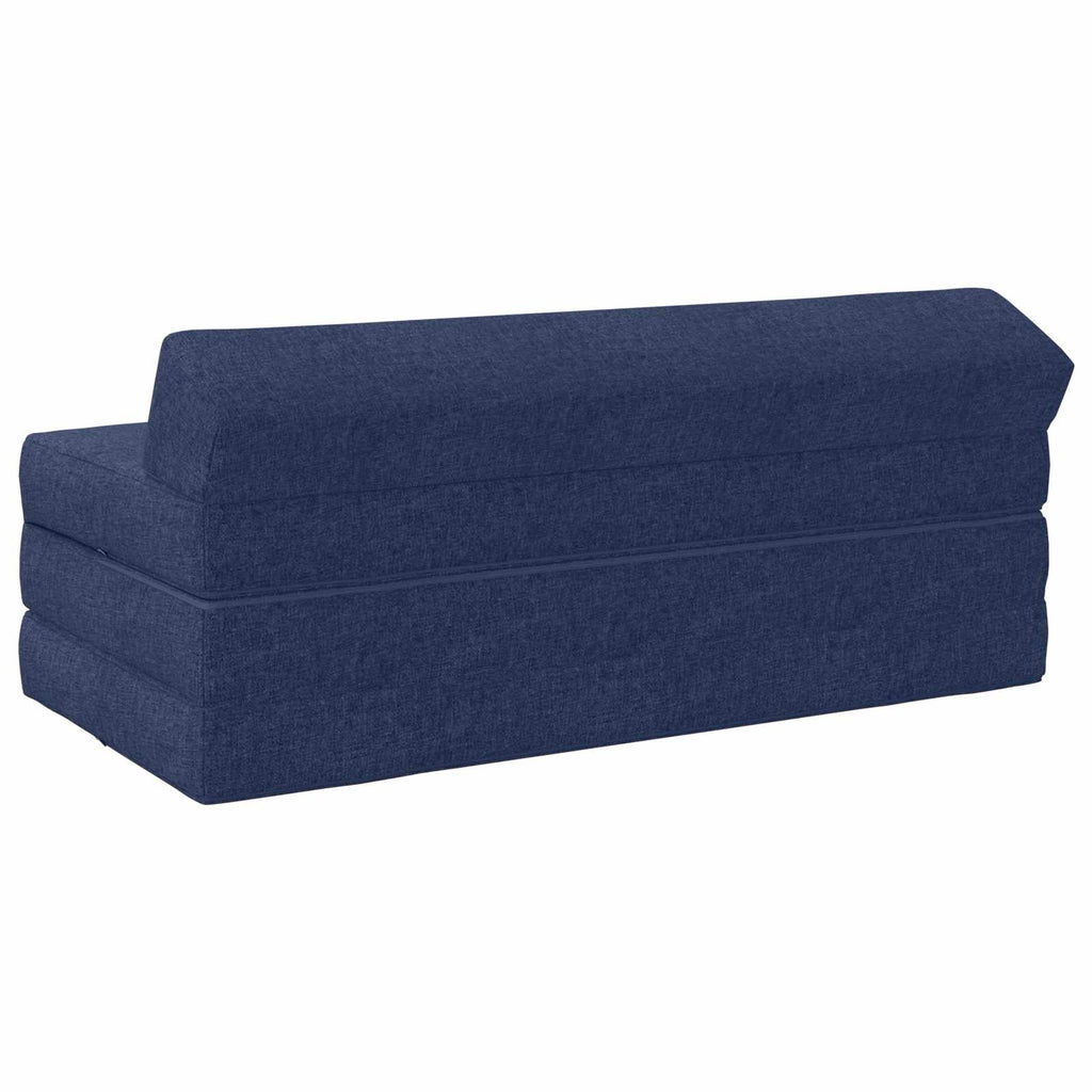 vidaXL Składana Sofa Łóżko niebieski 120 x 60 x 49 cm tkanina