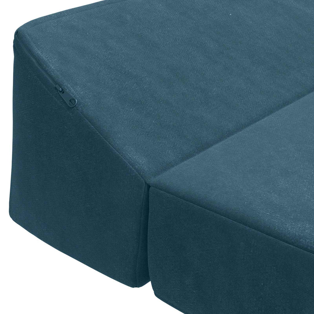 vidaXL Składana Sofa Łóżko niebieski 120 x 60 x 49 cm tkanina