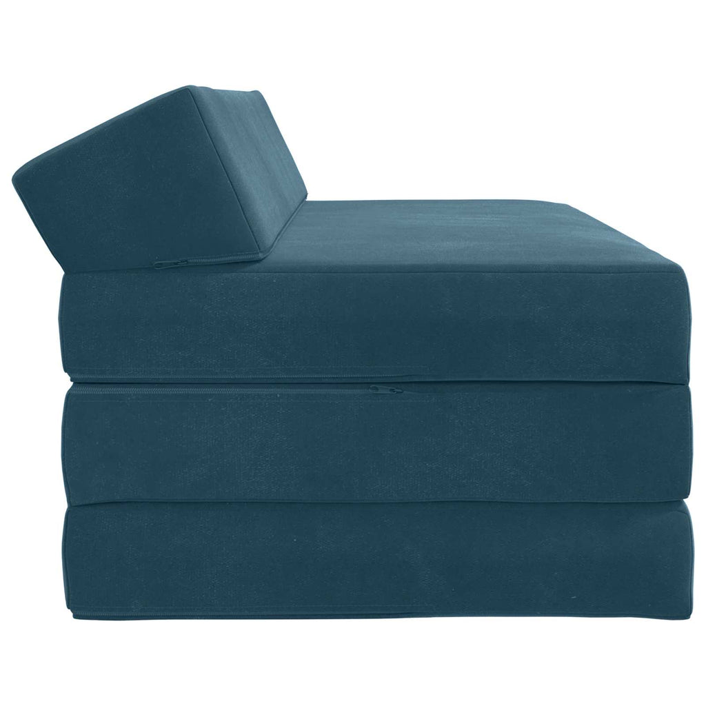 vidaXL Składana Sofa Łóżko niebieski 120 x 60 x 49 cm tkanina