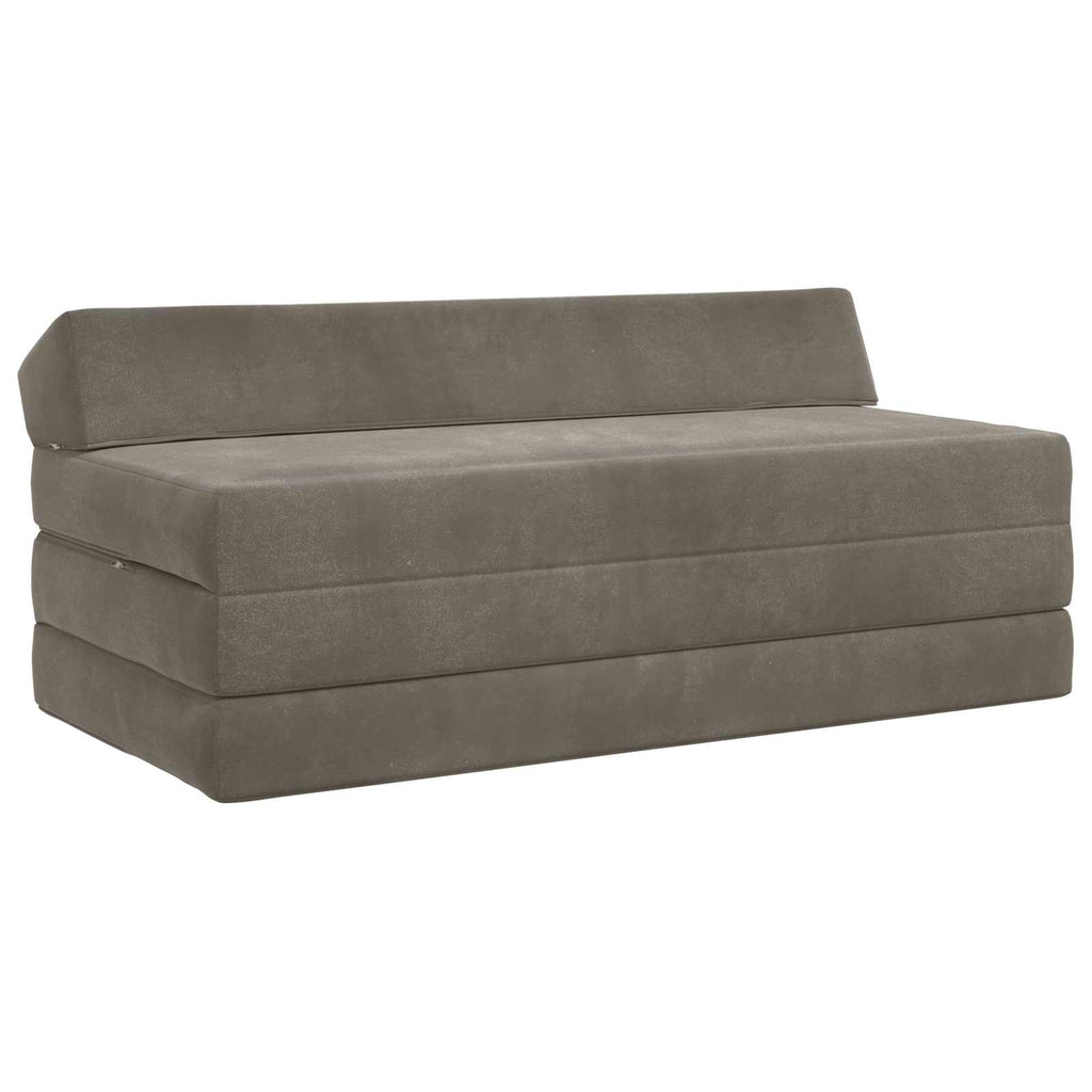 vidaXL Składana Sofa Łóżko jasnoszary 120 x 60 x 49 cm tkanina