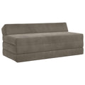 vidaXL Składana Sofa Łóżko jasnoszary 120 x 60 x 49 cm tkanina