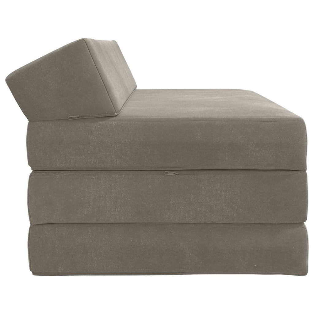 vidaXL Składana Sofa Łóżko jasnoszary 120 x 60 x 49 cm tkanina