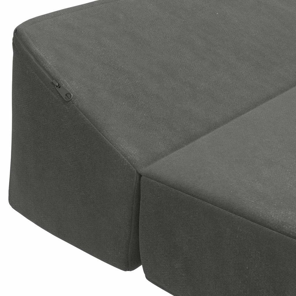 vidaXL Składana Sofa Łóżko ciemnoszary 120 x 60 x 49 cm tkanina