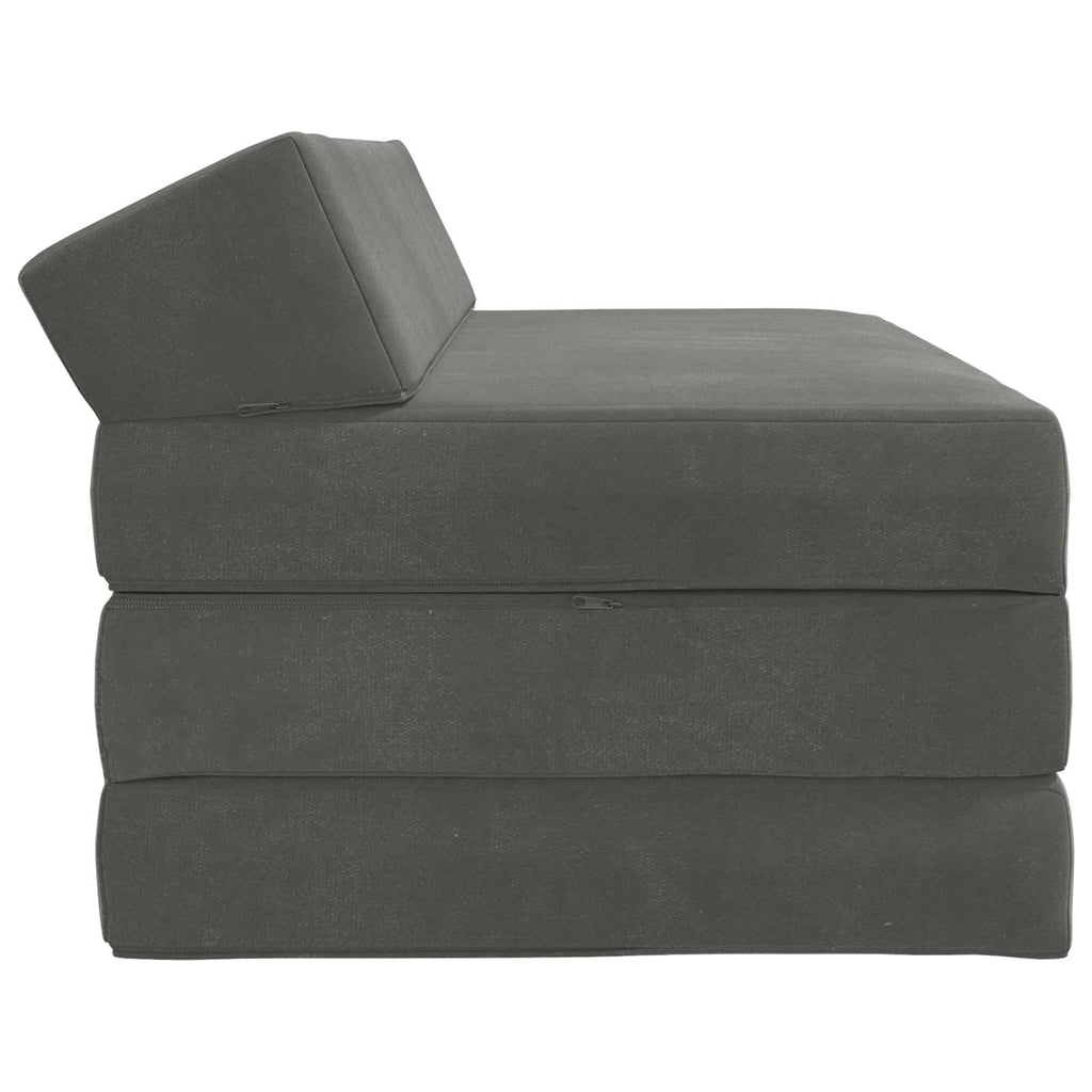 vidaXL Składana Sofa Łóżko ciemnoszary 120 x 60 x 49 cm tkanina