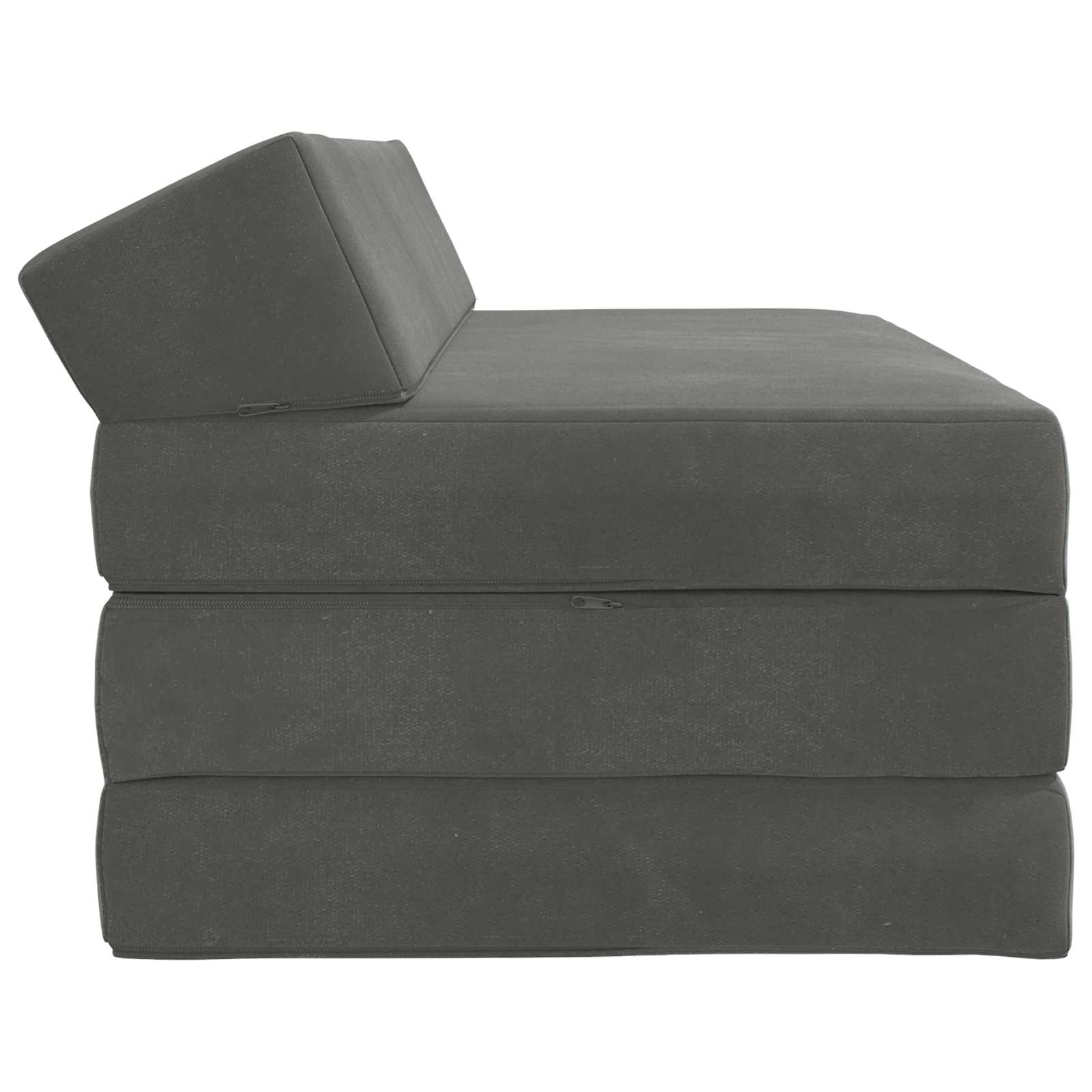 vidaXL Składana Sofa Łóżko ciemnoszary 120 x 60 x 49 cm tkanina