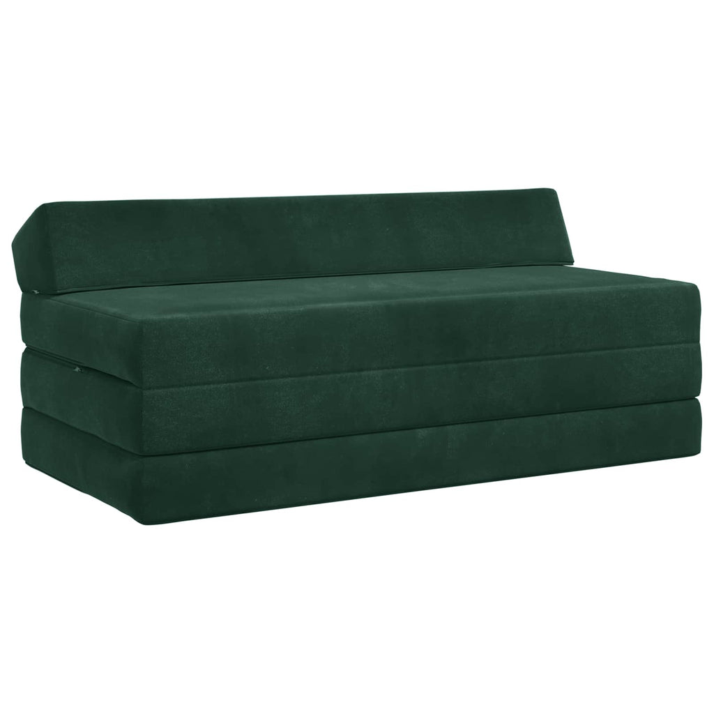 vidaXL Składana Sofa Łóżko Ciemnozielony 120 x 60 x 49 cm tkanina