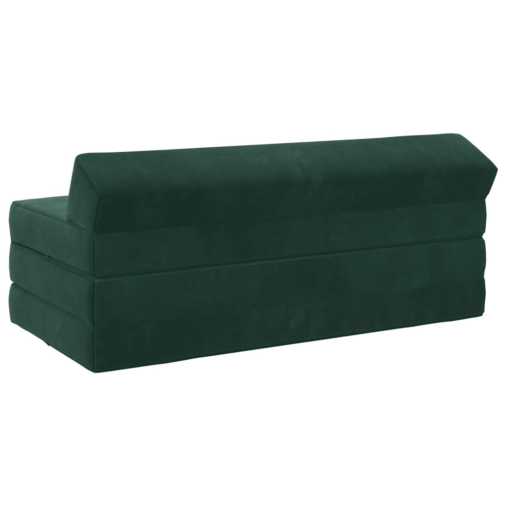 vidaXL Składana Sofa Łóżko Ciemnozielony 120 x 60 x 49 cm tkanina