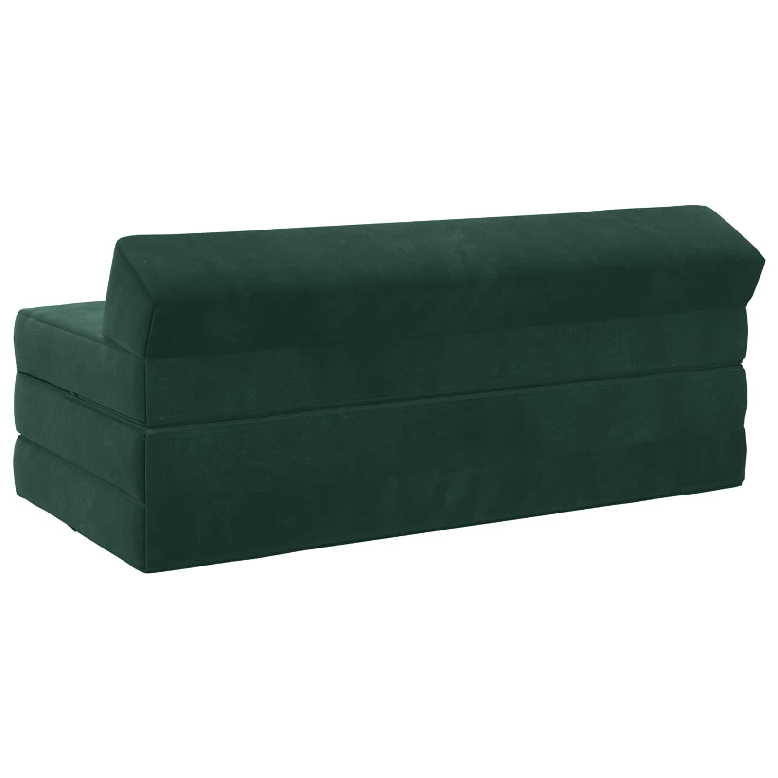 vidaXL Składana Sofa Łóżko Ciemnozielony 120 x 60 x 49 cm tkanina