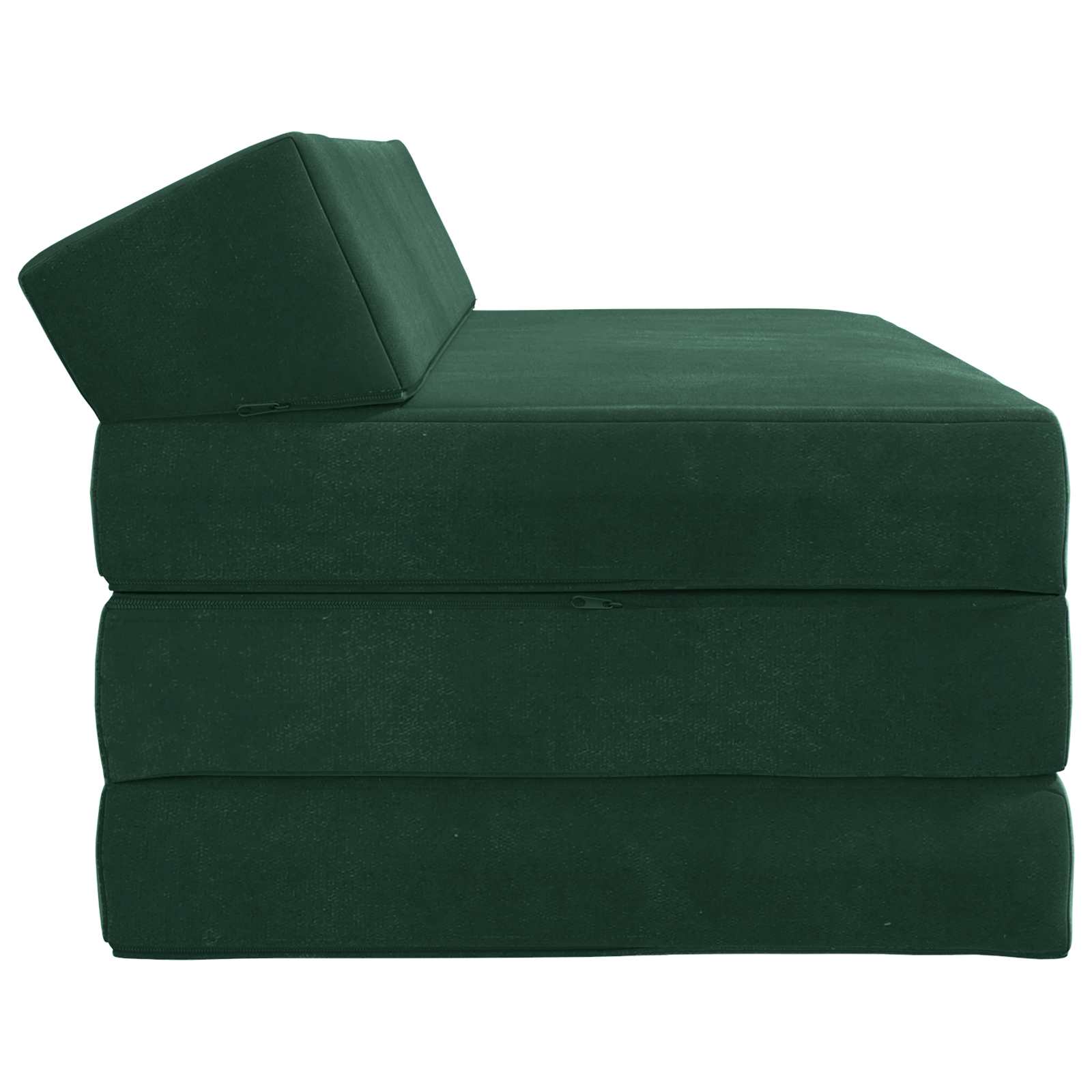 vidaXL Składana Sofa Łóżko Ciemnozielony 120 x 60 x 49 cm tkanina