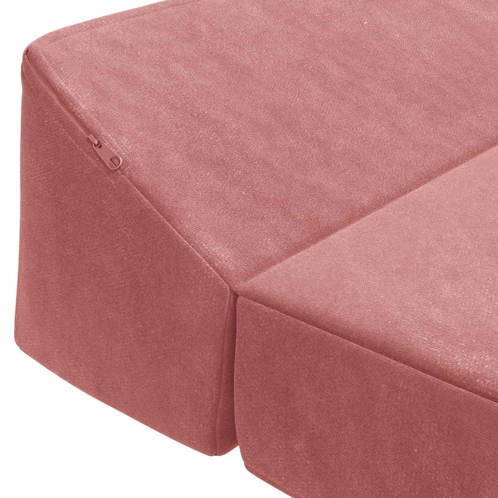 vidaXL Składana Sofa Łóżko różowy 120 x 60 x 49 cm tkanina