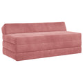 vidaXL Składana Sofa Łóżko różowy 120 x 60 x 49 cm tkanina