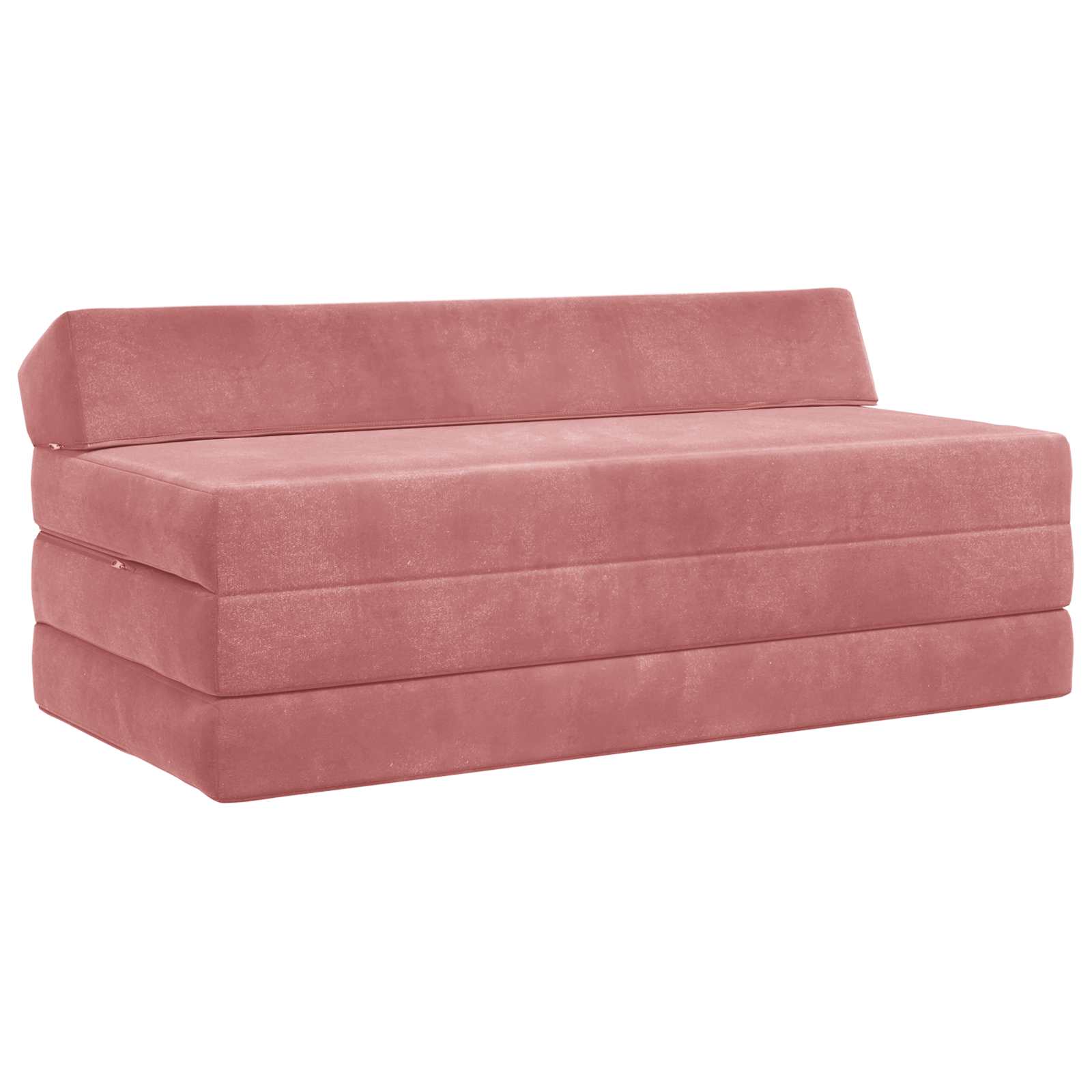 vidaXL Składana Sofa Łóżko różowy 120 x 60 x 49 cm tkanina