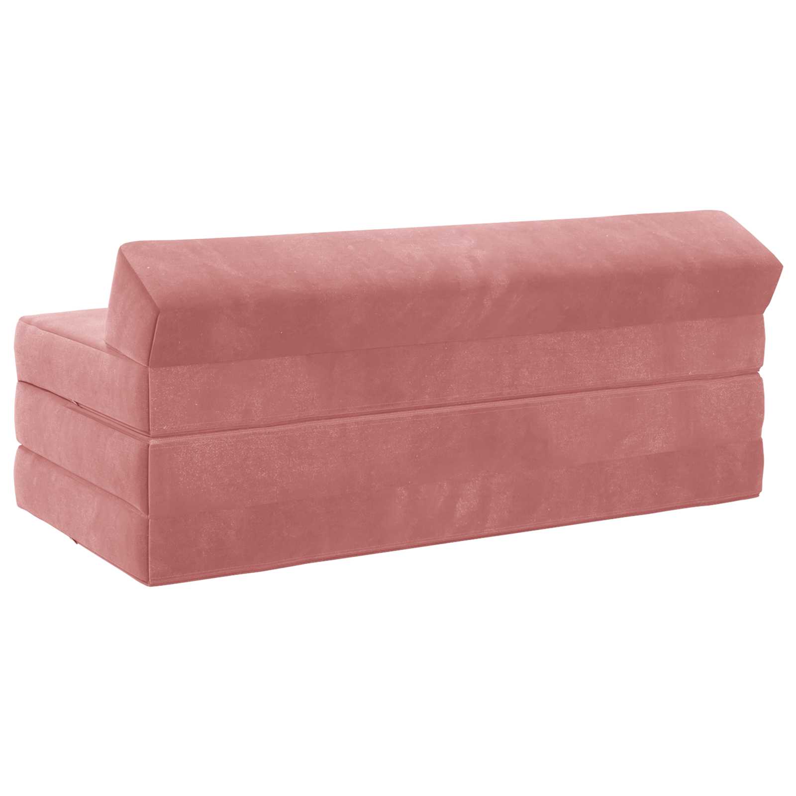 vidaXL Składana Sofa Łóżko różowy 120 x 60 x 49 cm tkanina