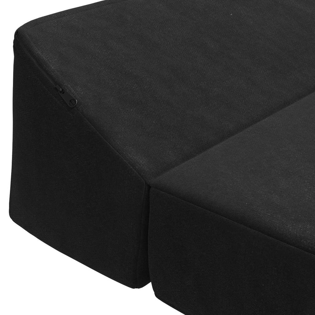 vidaXL Składana Sofa Łóżko Czarny 120 x 60 x 49 cm tkanina