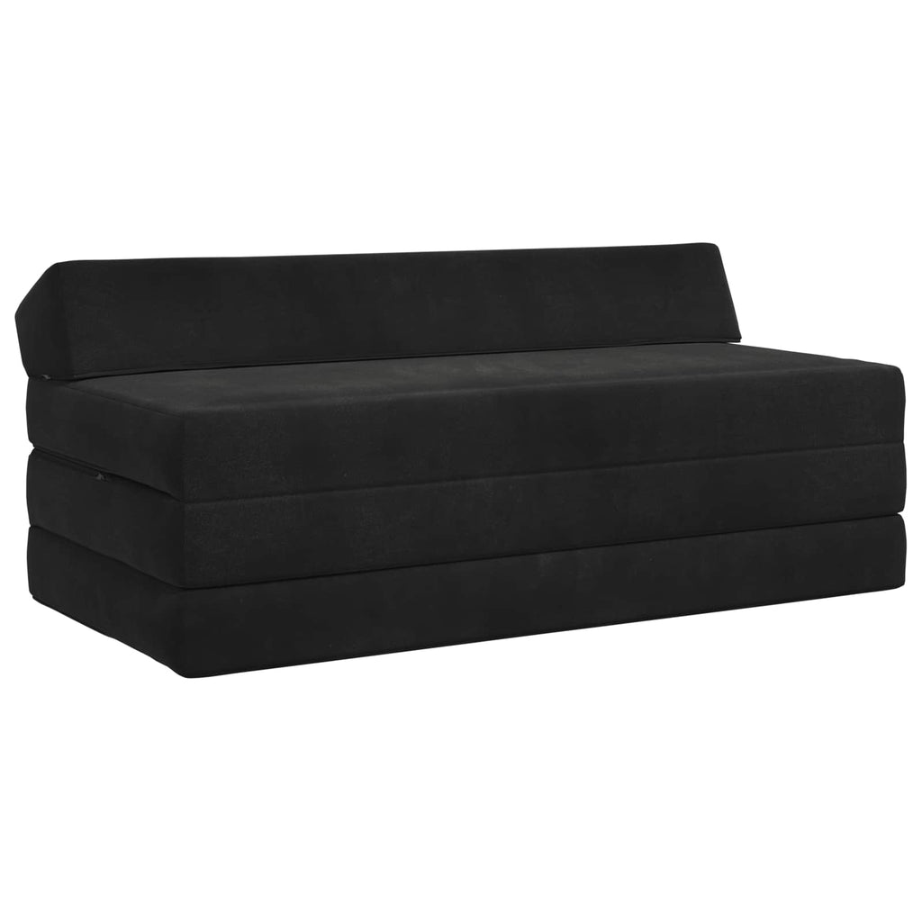 vidaXL Składana Sofa Łóżko Czarny 120 x 60 x 49 cm tkanina