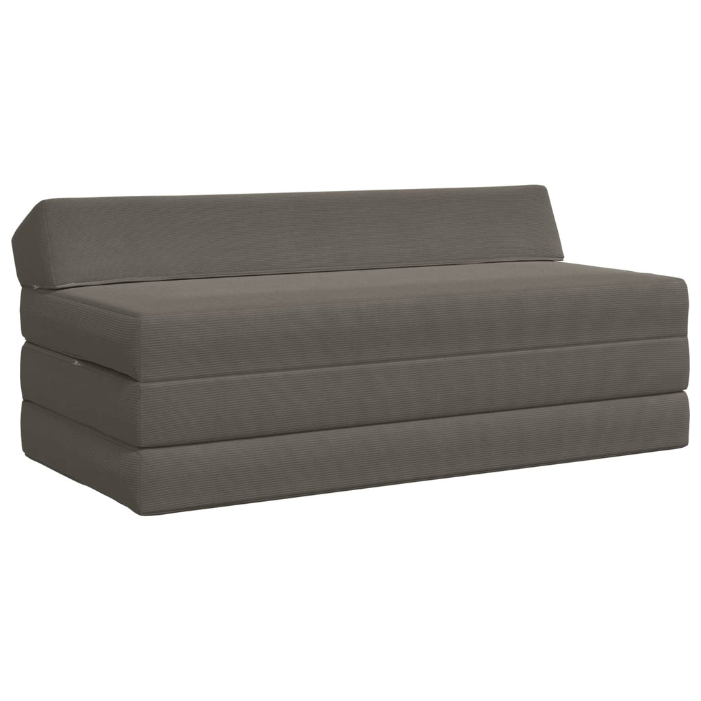 vidaXL Składana Sofa Łóżko jasnoszary 120 x 60 x 49 cm tkanina