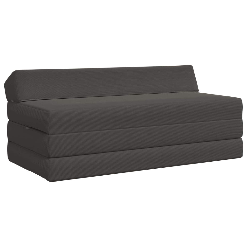 vidaXL Składana Sofa Łóżko ciemnoszary 120 x 60 x 49 cm tkanina