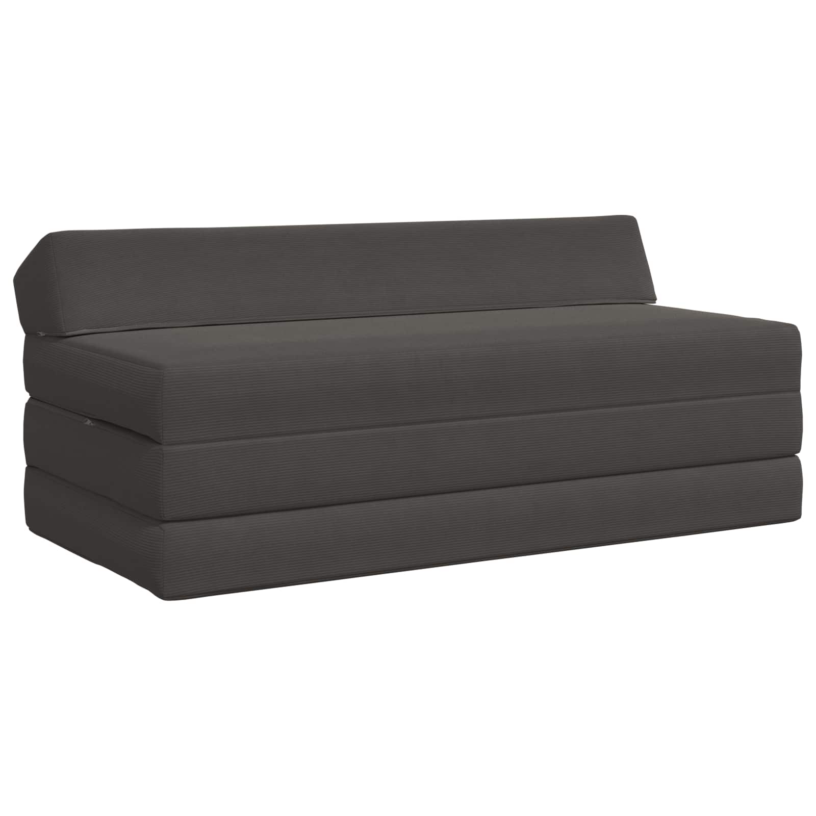vidaXL Składana Sofa Łóżko ciemnoszary 120 x 60 x 49 cm tkanina