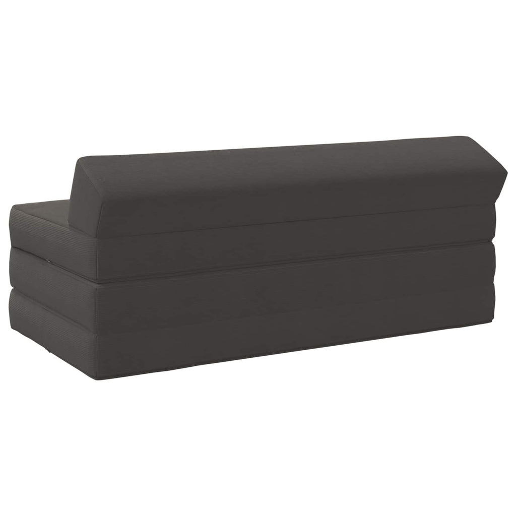 vidaXL Składana Sofa Łóżko ciemnoszary 120 x 60 x 49 cm tkanina