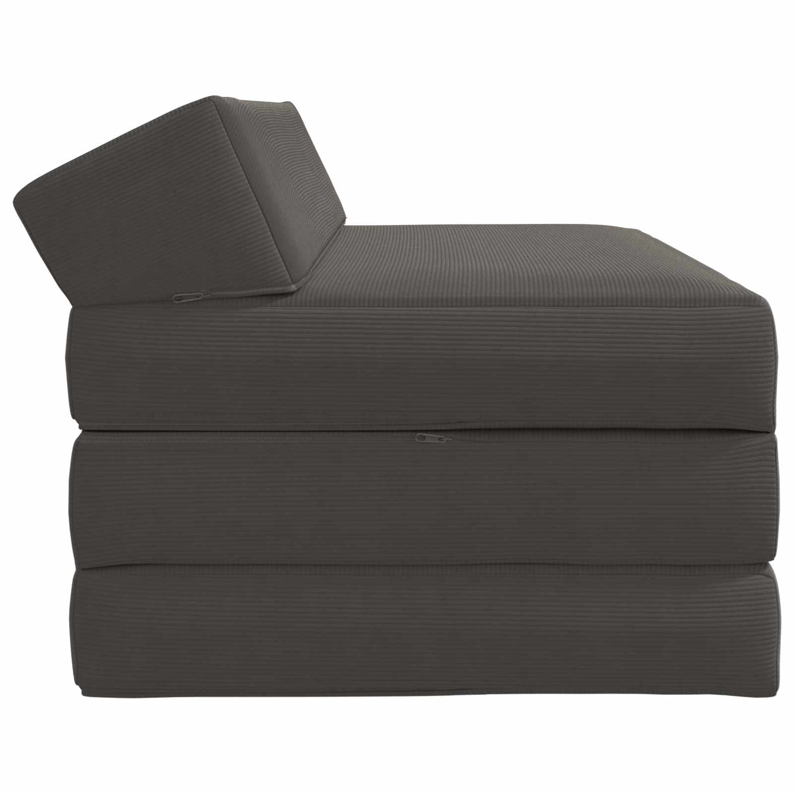 vidaXL Składana Sofa Łóżko ciemnoszary 120 x 60 x 49 cm tkanina