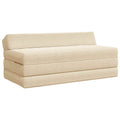 vidaXL Składana Sofa Łóżko kremowy 120 x 60 x 49 cm tkanina