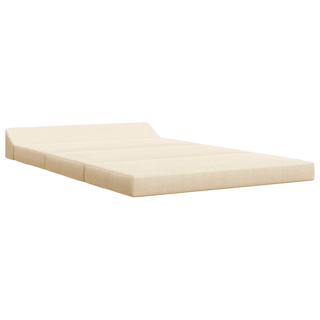 vidaXL Składana Sofa Łóżko kremowy 120 x 60 x 49 cm tkanina