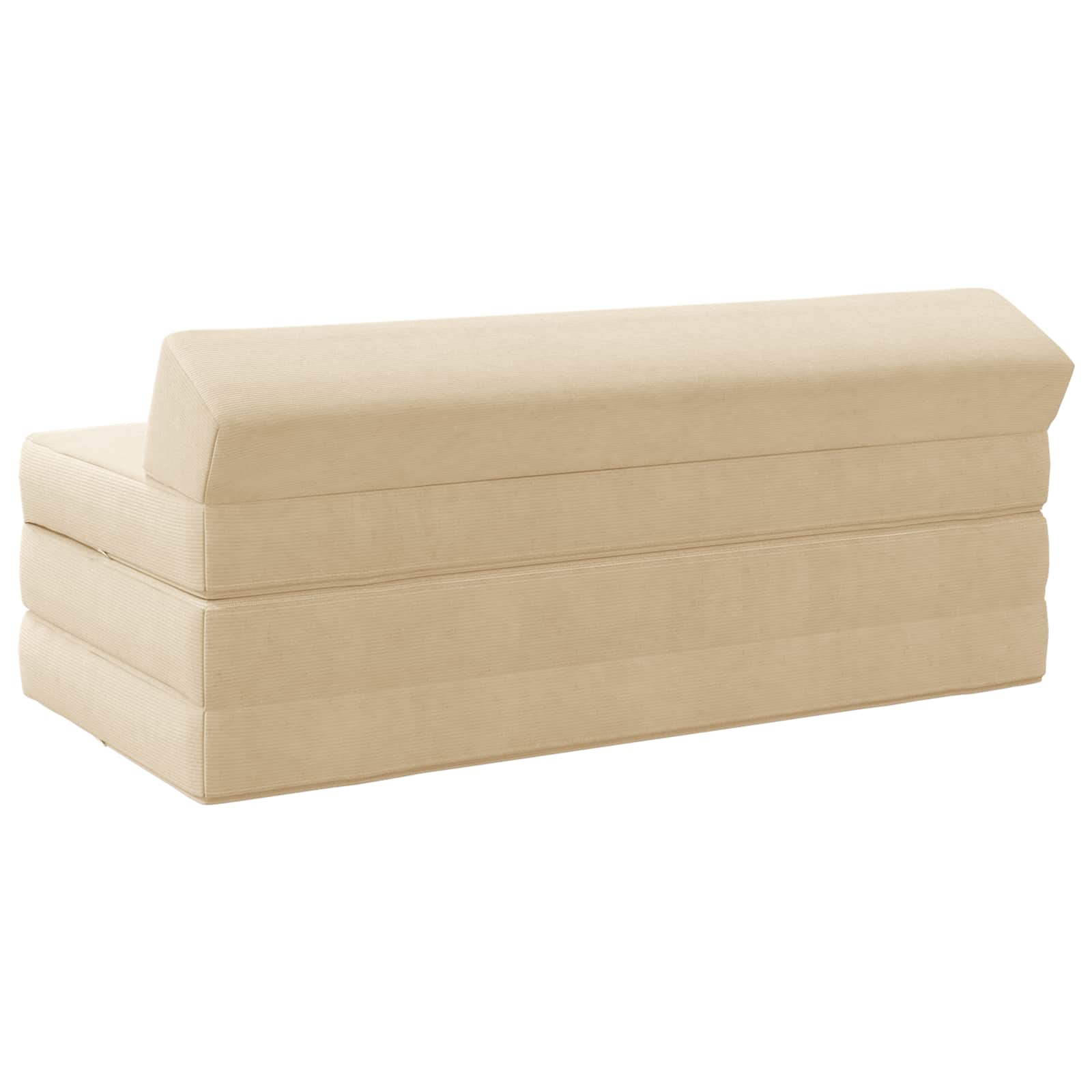 vidaXL Składana Sofa Łóżko kremowy 120 x 60 x 49 cm tkanina