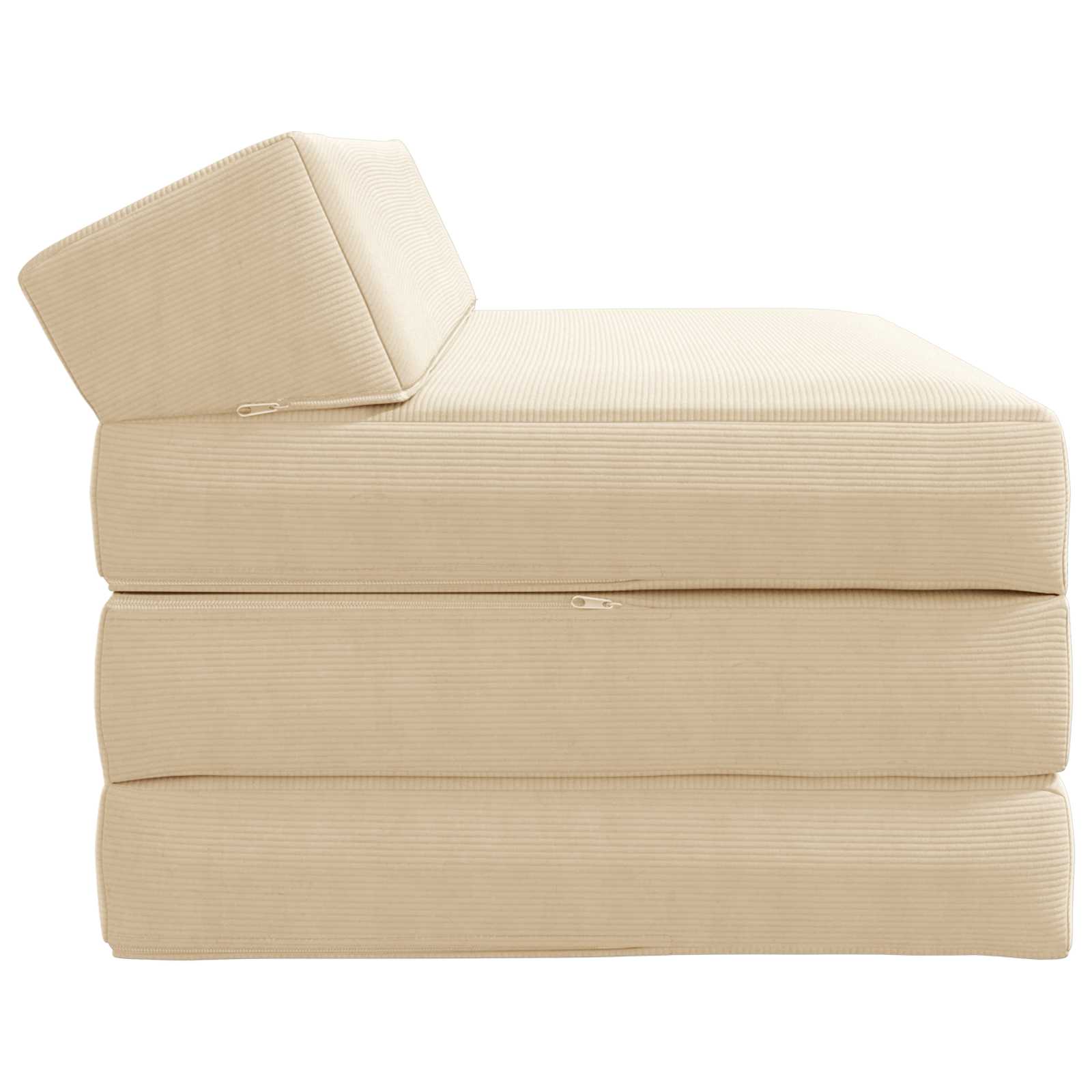 vidaXL Składana Sofa Łóżko kremowy 120 x 60 x 49 cm tkanina