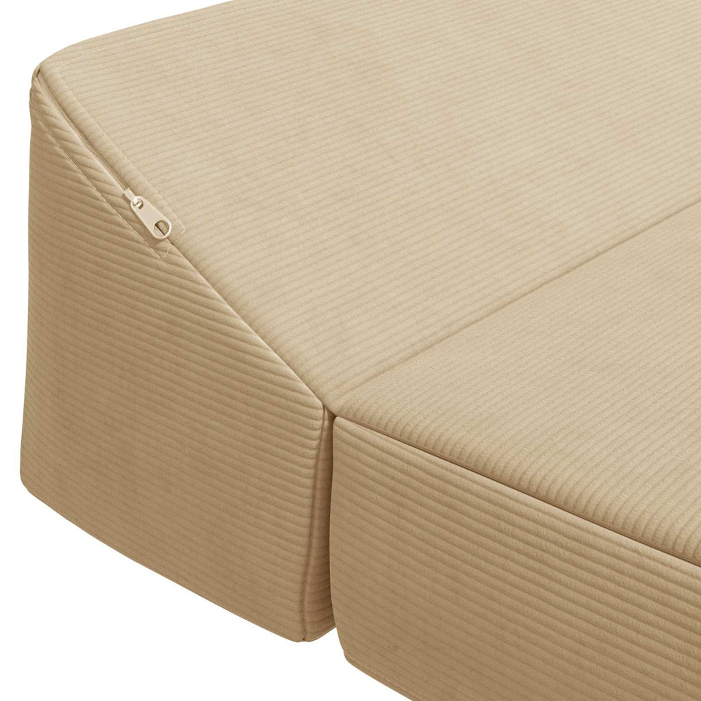 vidaXL Składana Sofa Łóżko Zielono-szary 120 x 60 x 49 cm tkanina