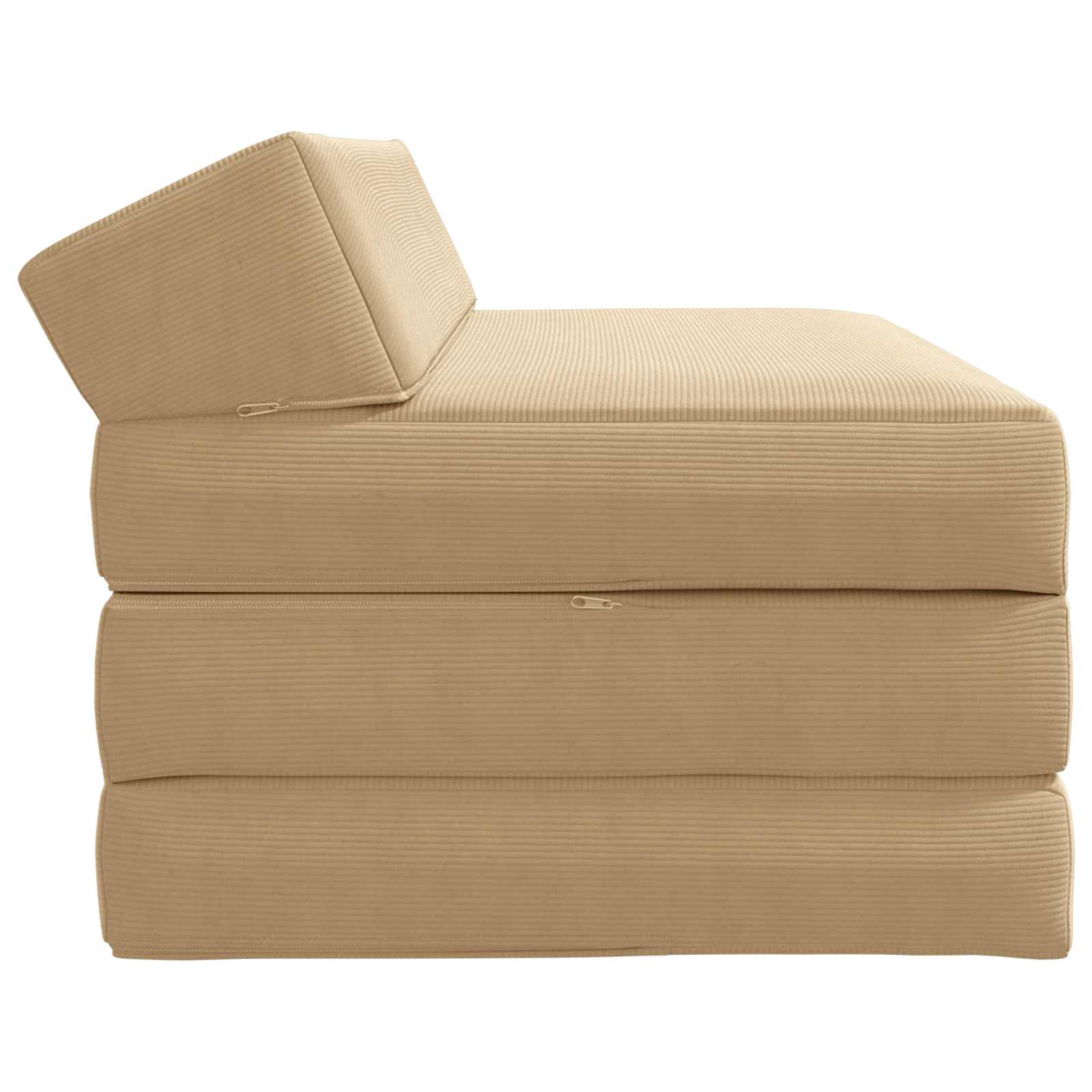vidaXL Składana Sofa Łóżko Zielono-szary 120 x 60 x 49 cm tkanina