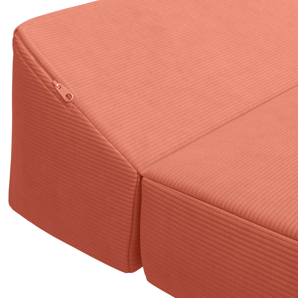 vidaXL Składana Sofa Łóżko Czerwono-pomarańczowy 120 x 60 x 49 cm