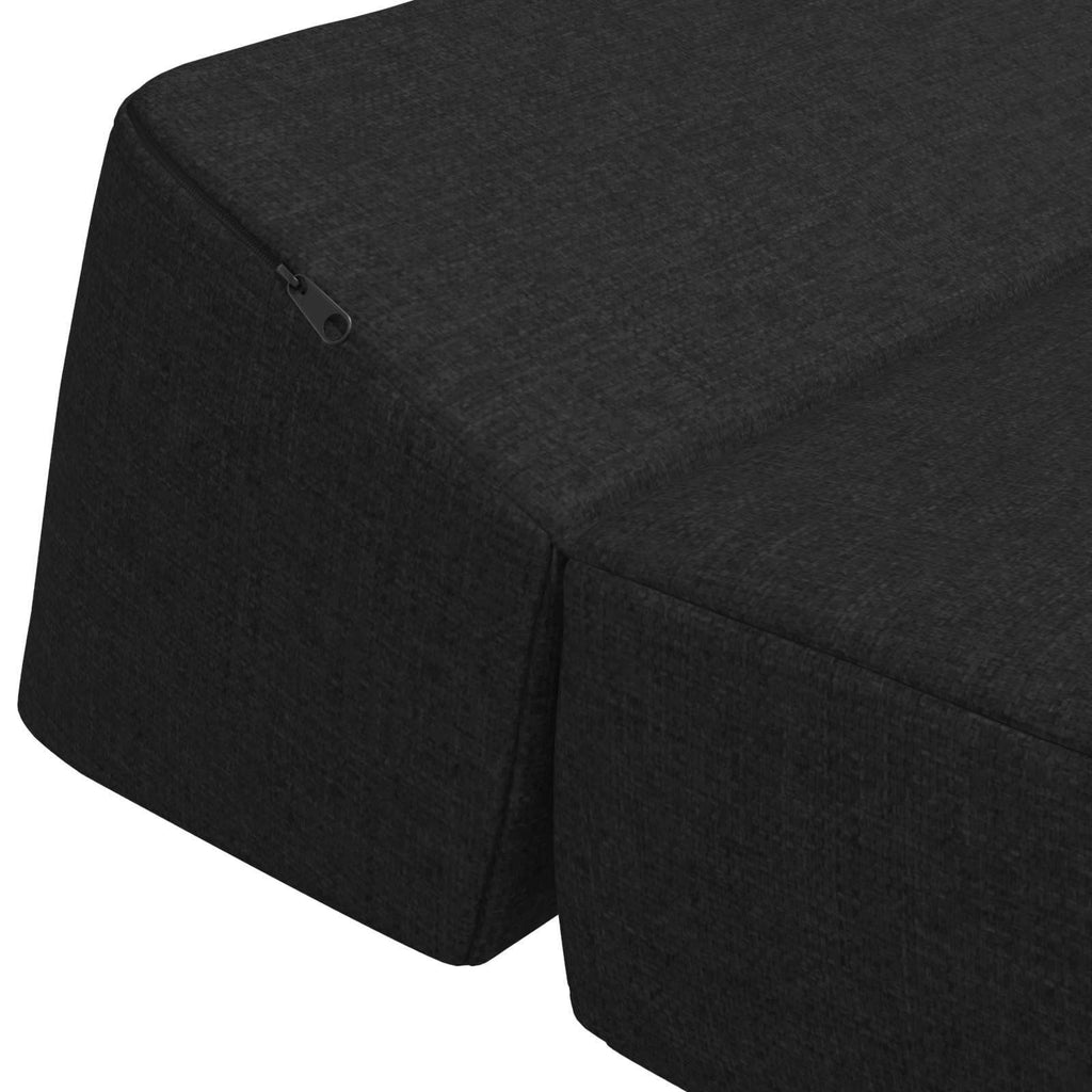 vidaXL Składana Sofa Łóżko Czarny 60 x 70 x 41 cm tkanina