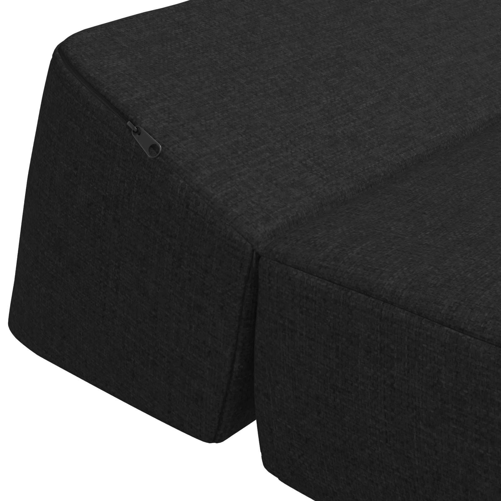 vidaXL Składana Sofa Łóżko Czarny 60 x 70 x 41 cm tkanina