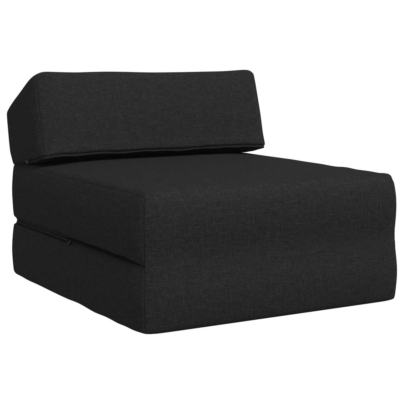 vidaXL Składana Sofa Łóżko Czarny 60 x 70 x 41 cm tkanina