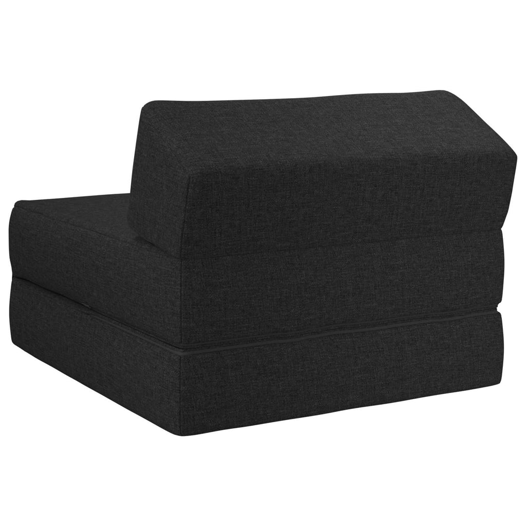 vidaXL Składana Sofa Łóżko Czarny 60 x 70 x 41 cm tkanina