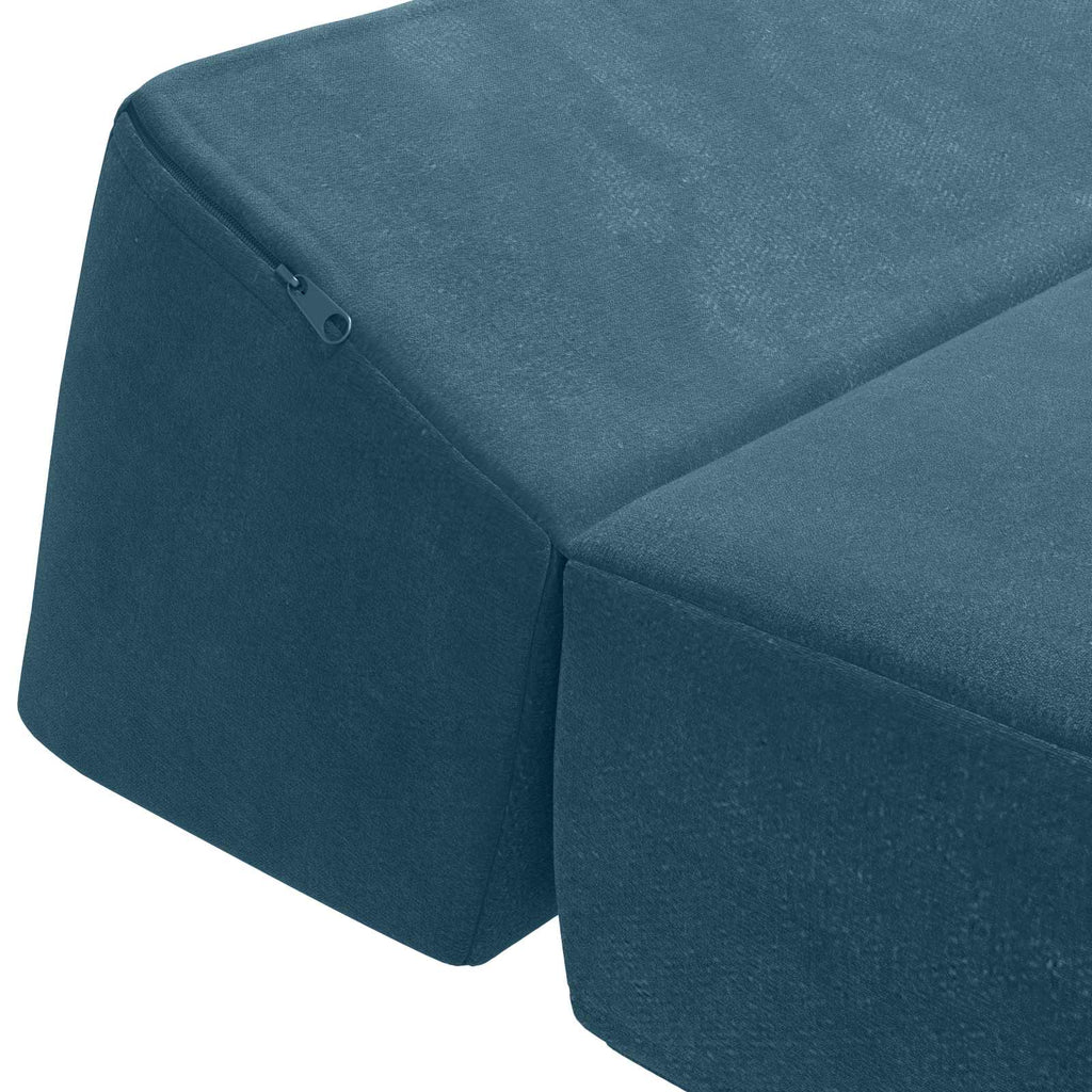 vidaXL Składana Sofa Łóżko niebieski 60 x 70 x 41 cm tkanina