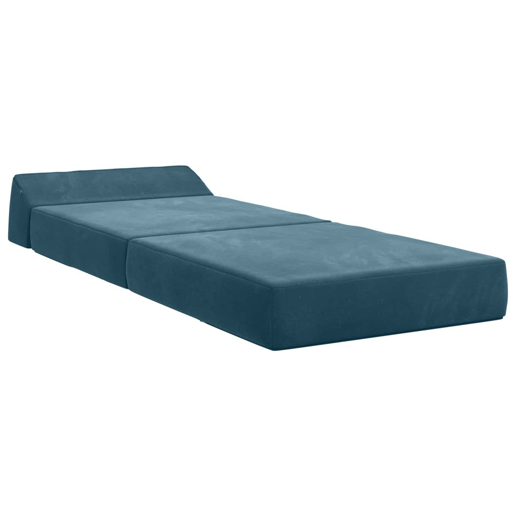 vidaXL Składana Sofa Łóżko niebieski 60 x 70 x 41 cm tkanina