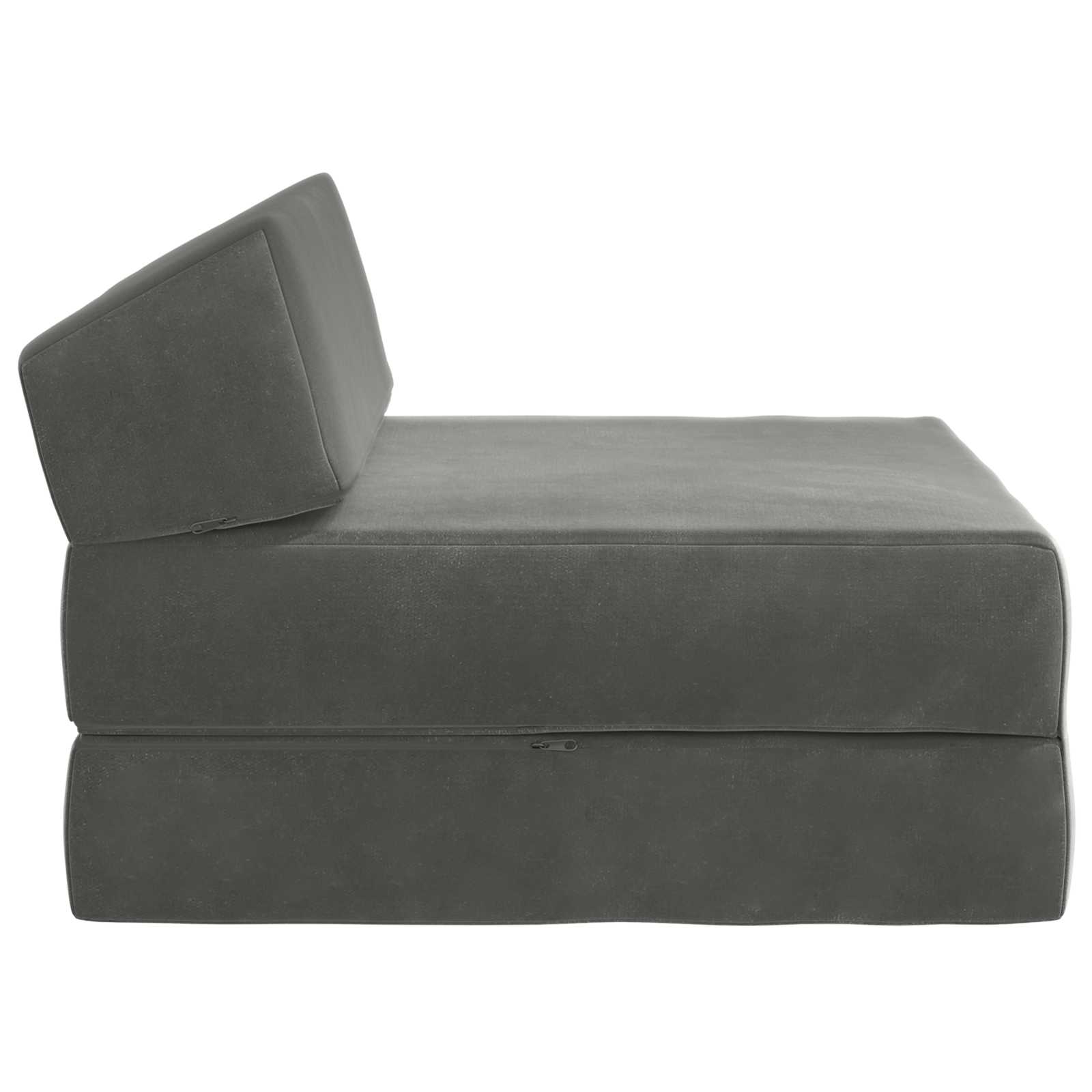 vidaXL Składana Sofa Łóżko ciemnoszary 60 x 70 x 41 cm tkanina