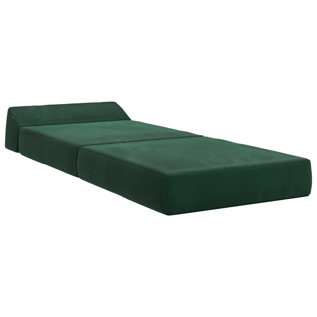 vidaXL Składana Sofa Łóżko Ciemnozielony 60 x 70 x 41 cm tkanina