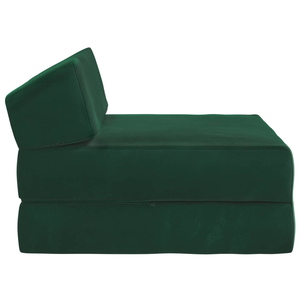 vidaXL Składana Sofa Łóżko Ciemnozielony 60 x 70 x 41 cm tkanina