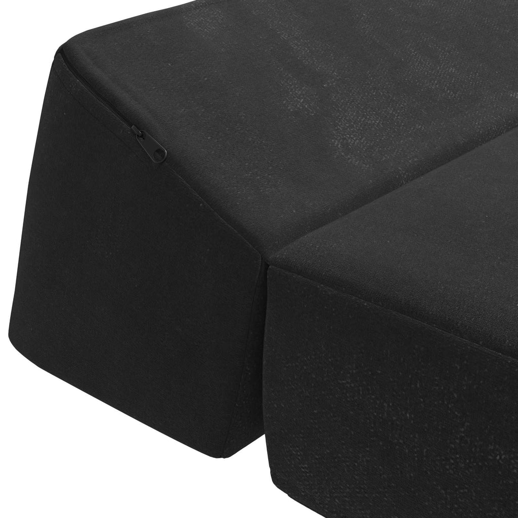 vidaXL Składana Sofa Łóżko Czarny 60 x 70 x 41 cm tkanina