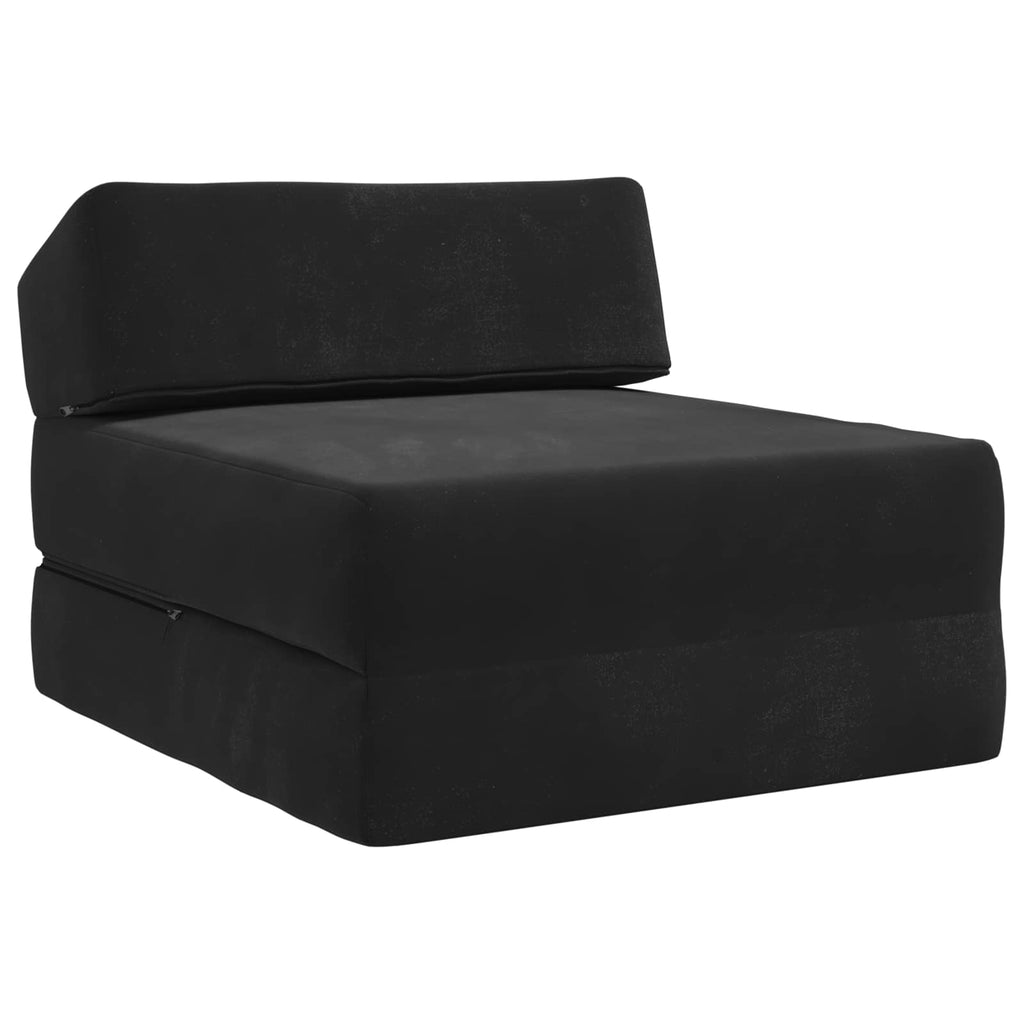 vidaXL Składana Sofa Łóżko Czarny 60 x 70 x 41 cm tkanina