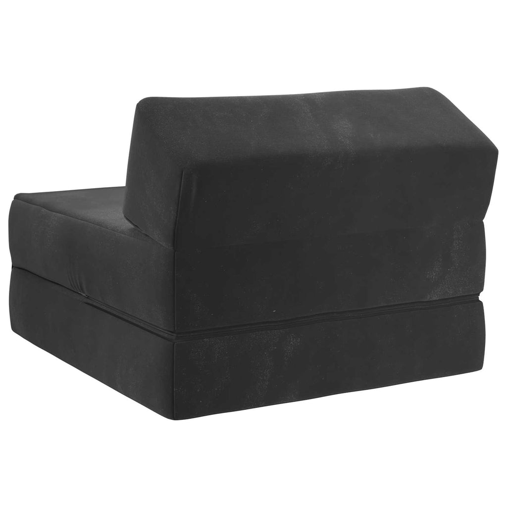 vidaXL Składana Sofa Łóżko Czarny 60 x 70 x 41 cm tkanina